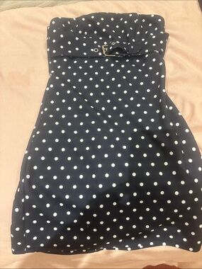 Girls' black and white Polka Dot Casual Dress